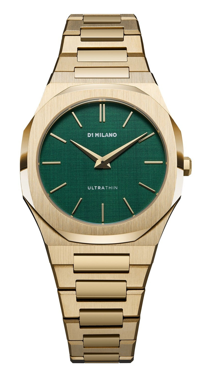 D1 Milano Ultra Thin UTBL18 with green dial and gold steel bracelet
