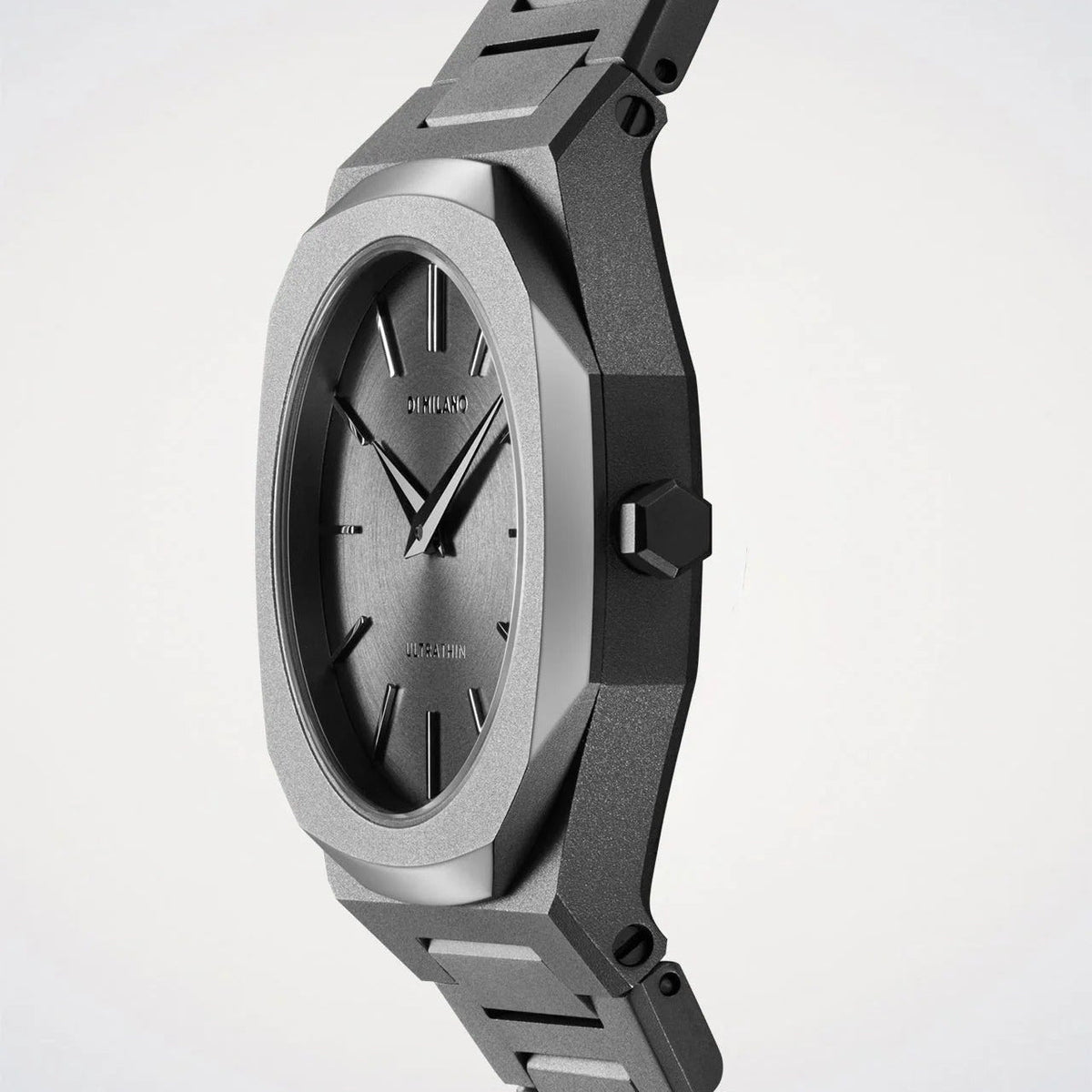 D1 Milano Ultra Thin Ultimate Grey 30mm watch side profile highlighting thin case design