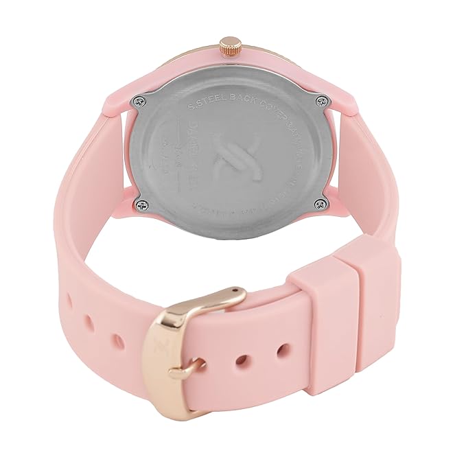 Daniel Klein Casual Pink Dial and Silicone Strap Watch - DK.1.12767-6
