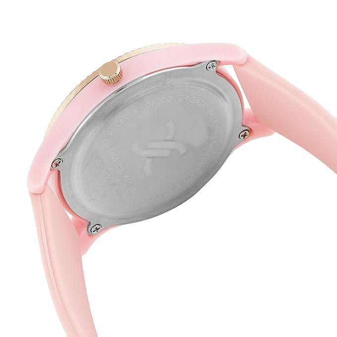 Daniel Klein Casual Pink Dial and Silicone Strap Watch - DK.1.12767-6