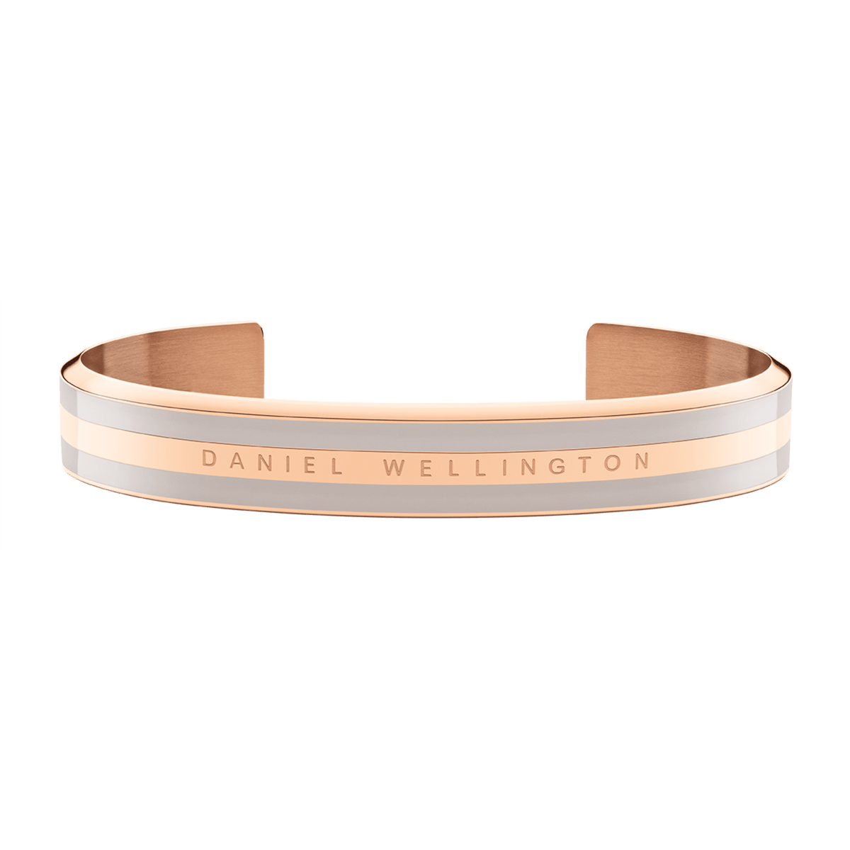 Daniel Wellington Classic Desert Sand rose gold bracelet displayed on green background