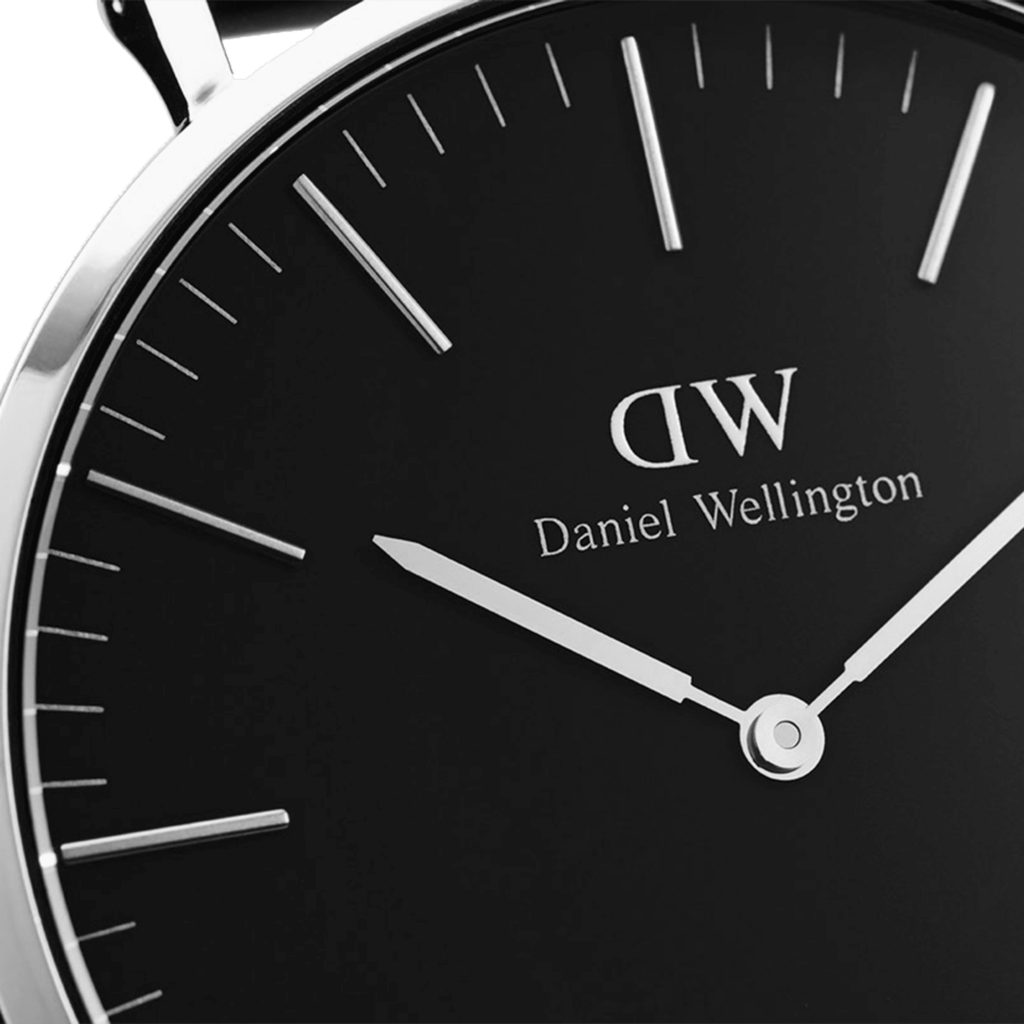 Daniel Wellington Fabric-Band Black-Dial Round Analog Unisex Watch - DW00100270