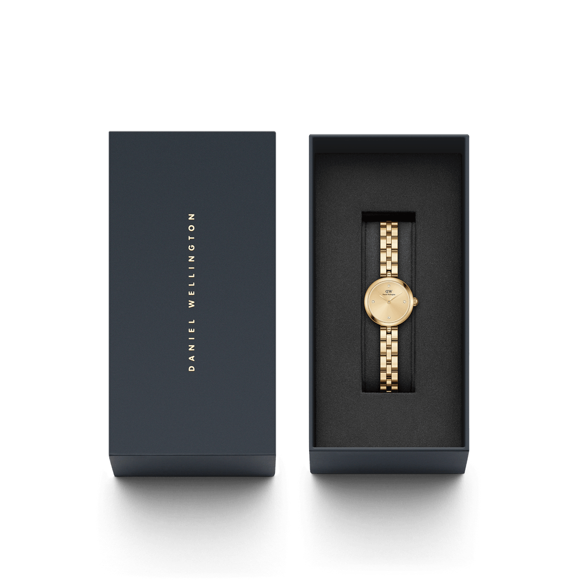 Daniel Wellington Elan Lumine gold watch in branded presentation box