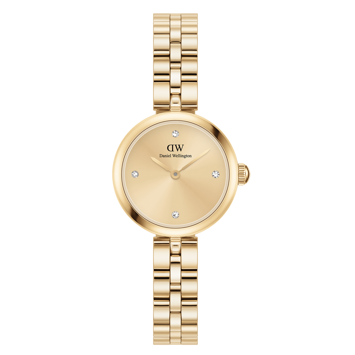 Daniel Wellington Elan Lumine gold women's watch with champagne dial and crystal indices