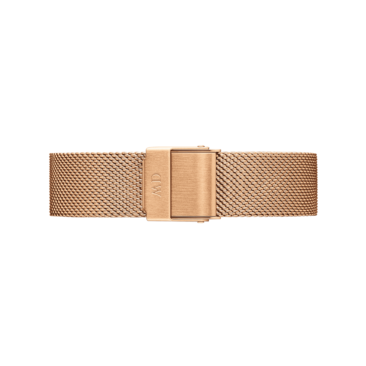 Daniel Wellington Petite Melrose rose gold mesh strap with clasp closure
