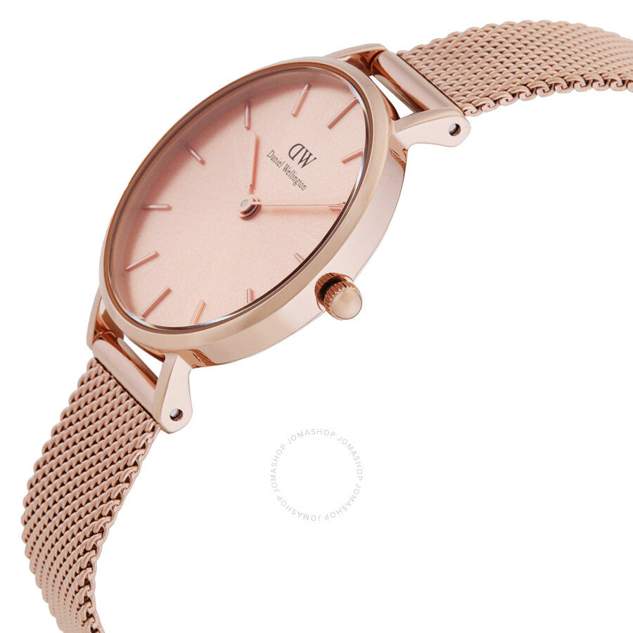 Daniel Wellington Petite Unitone Quartz Rose Gold Dial Ladies Watch DW00100470