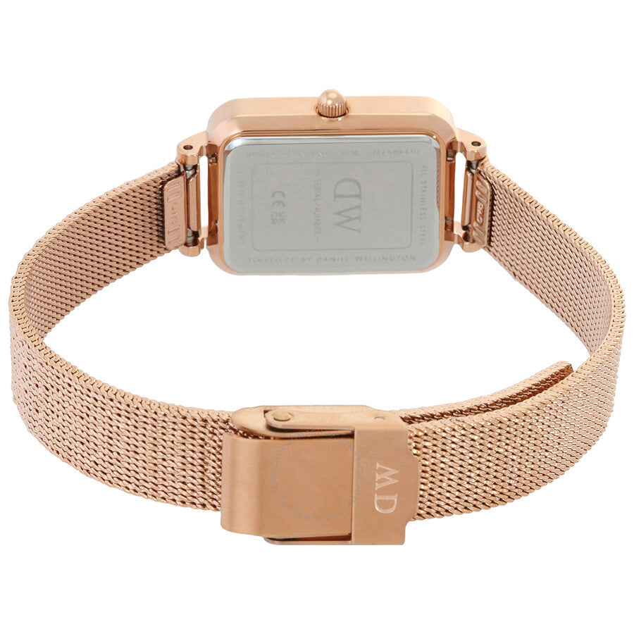 Daniel Wellington Quadro Quartz Rose Gold Dial Ladies Watch DW00100484