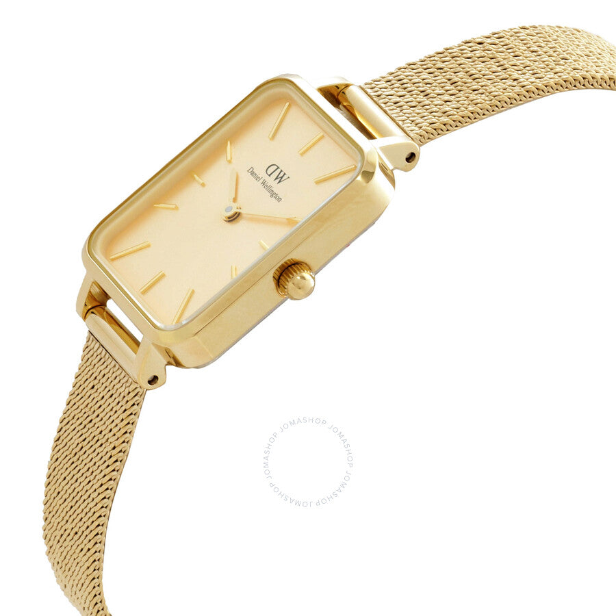 Daniel Wellington Quadro Quartz Gold Dial Ladies Watch DW00100485