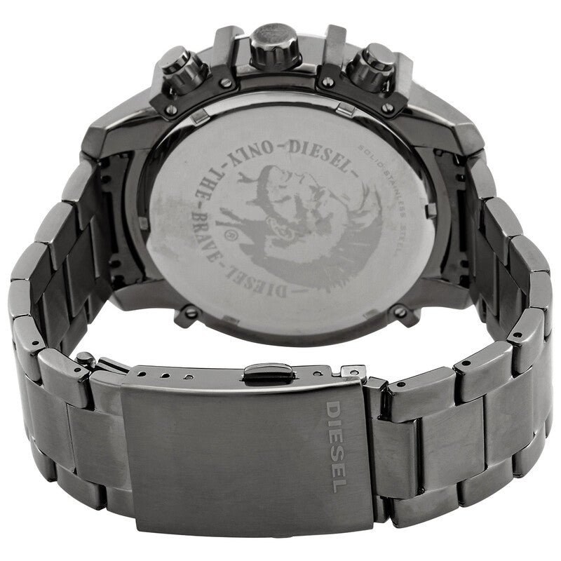 DIESEL Griffed Watch for Men, Quartz Chronograph Movement with Stainless Steel Strap DZ4586