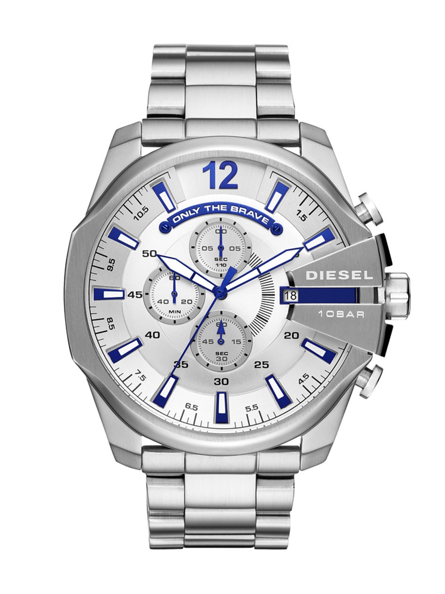 Diesel Mega Chief Chrono Silver Men's Watch DZ4477