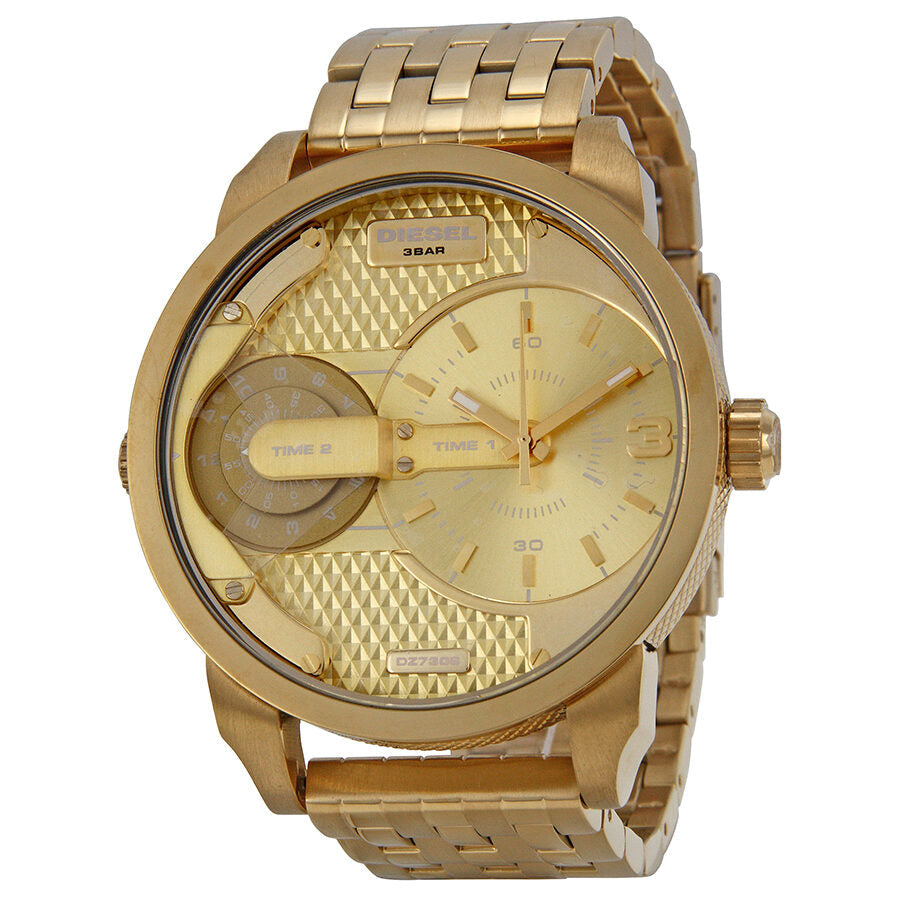 Diesel Mini Daddy Champagne Dial Gold-tone Men's Watch DZ7306