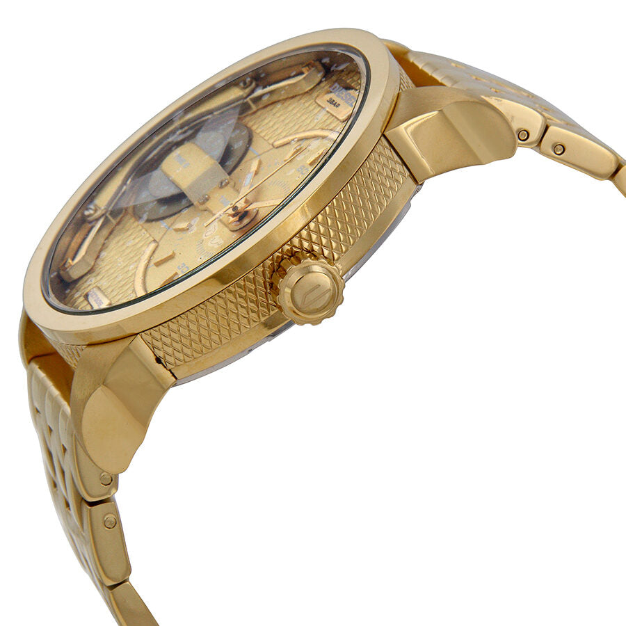 Diesel Mini Daddy Champagne Dial Gold-tone Men's Watch DZ7306