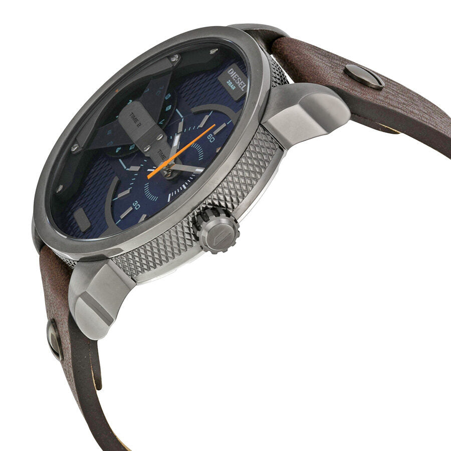 Diesel Mini Daddy Blue Textured Dial Quartz Men's Watch DZ7339