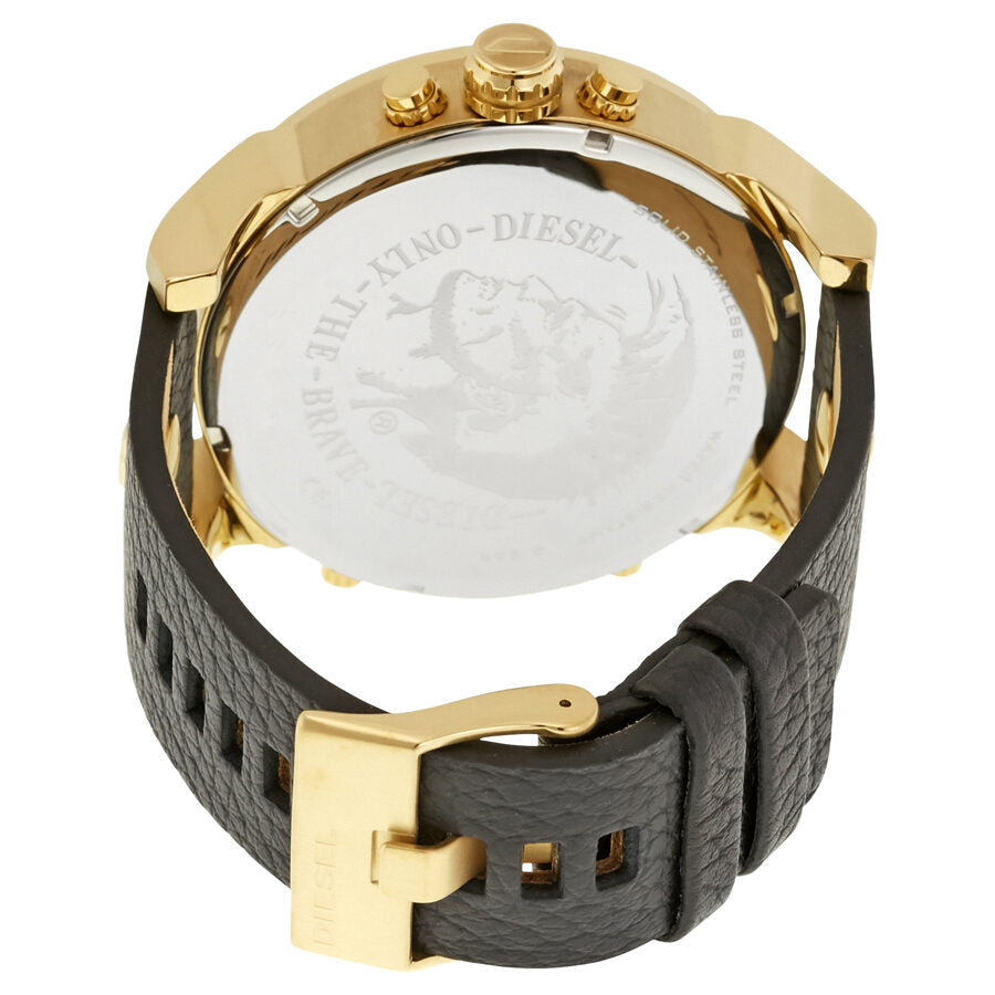 Caseback of Diesel Mr. Daddy 2.0 watch with engraved Diesel branding