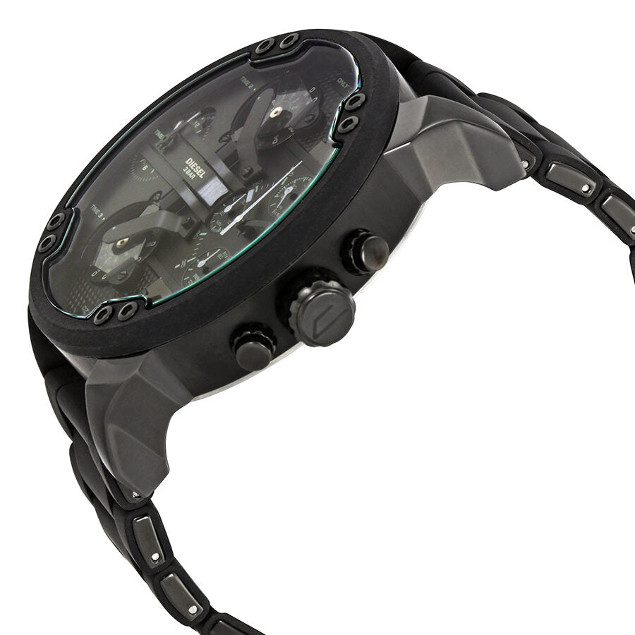 Diesel Mr. Daddy 2.0 side view showing black steel band and oversized case profile