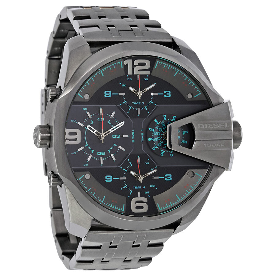 Diesel Uber Chief Black Dial Men's Dual Time Watch DZ7372