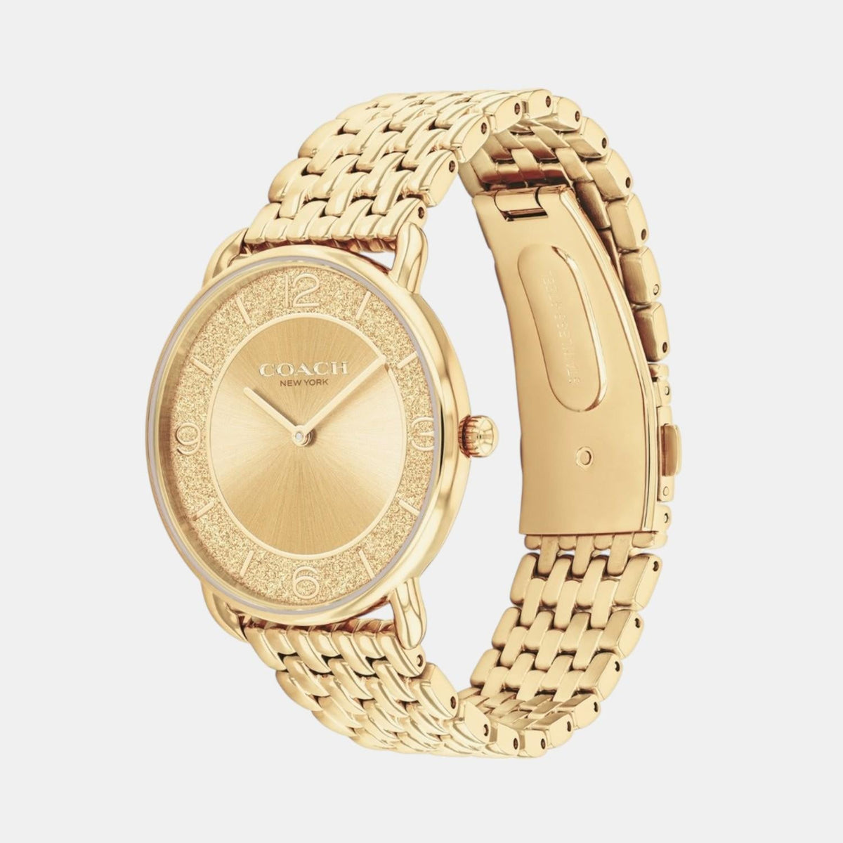Coach Elliot Quartz Gold Dial Analog Stainless Steel Women's Watch - 14504374
