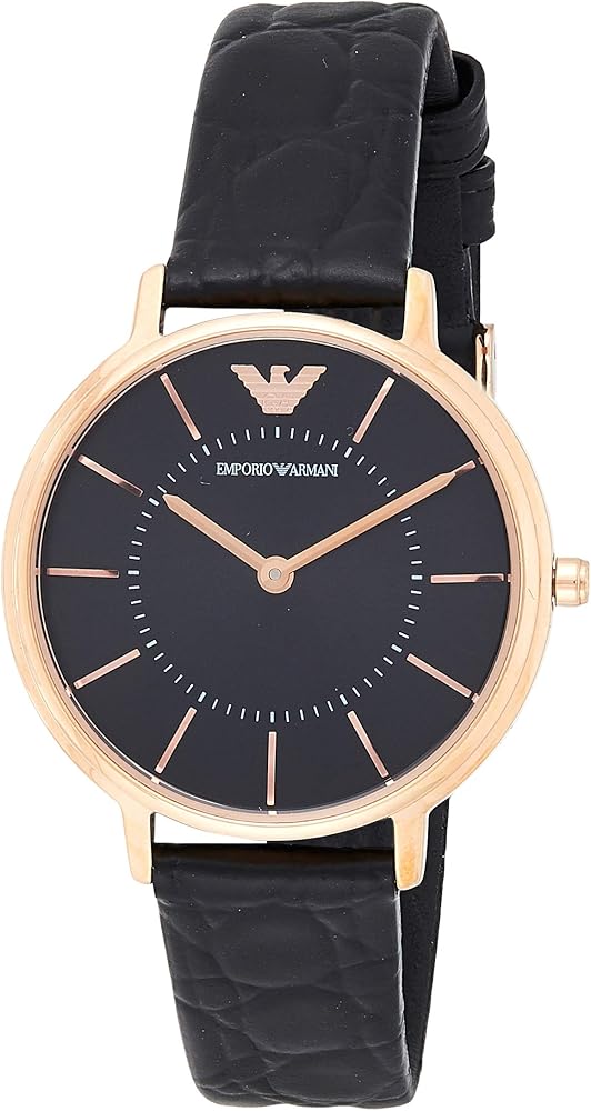 Emporio Armani Quartz Leather Strap Black Dial 32mm Women's Watch - AR11064