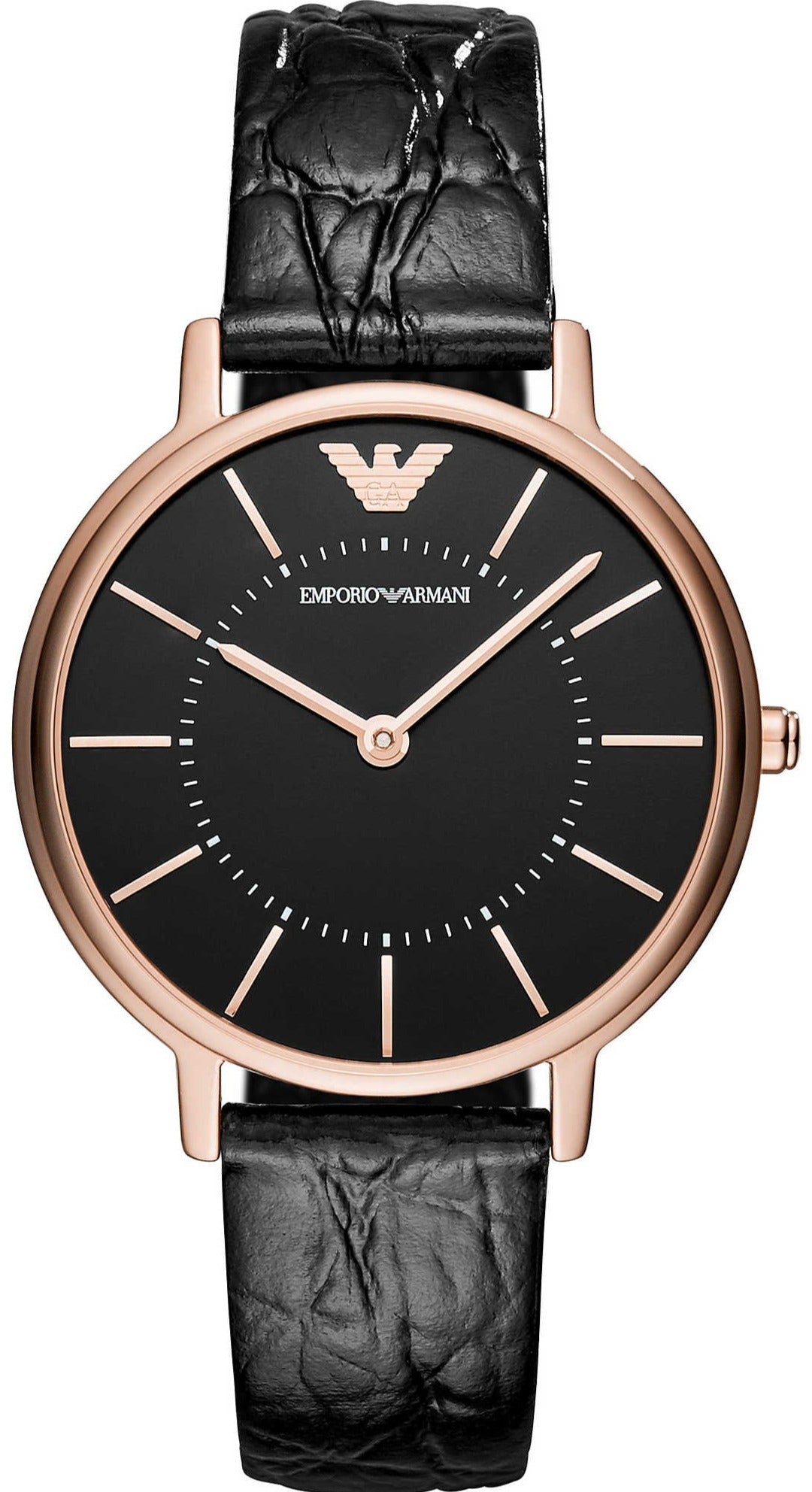 Emporio Armani Quartz Leather Strap Black Dial 32mm Women's Watch - AR11064