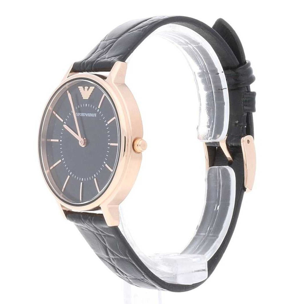 Emporio Armani Quartz Leather Strap Black Dial 32mm Women's Watch - AR11064