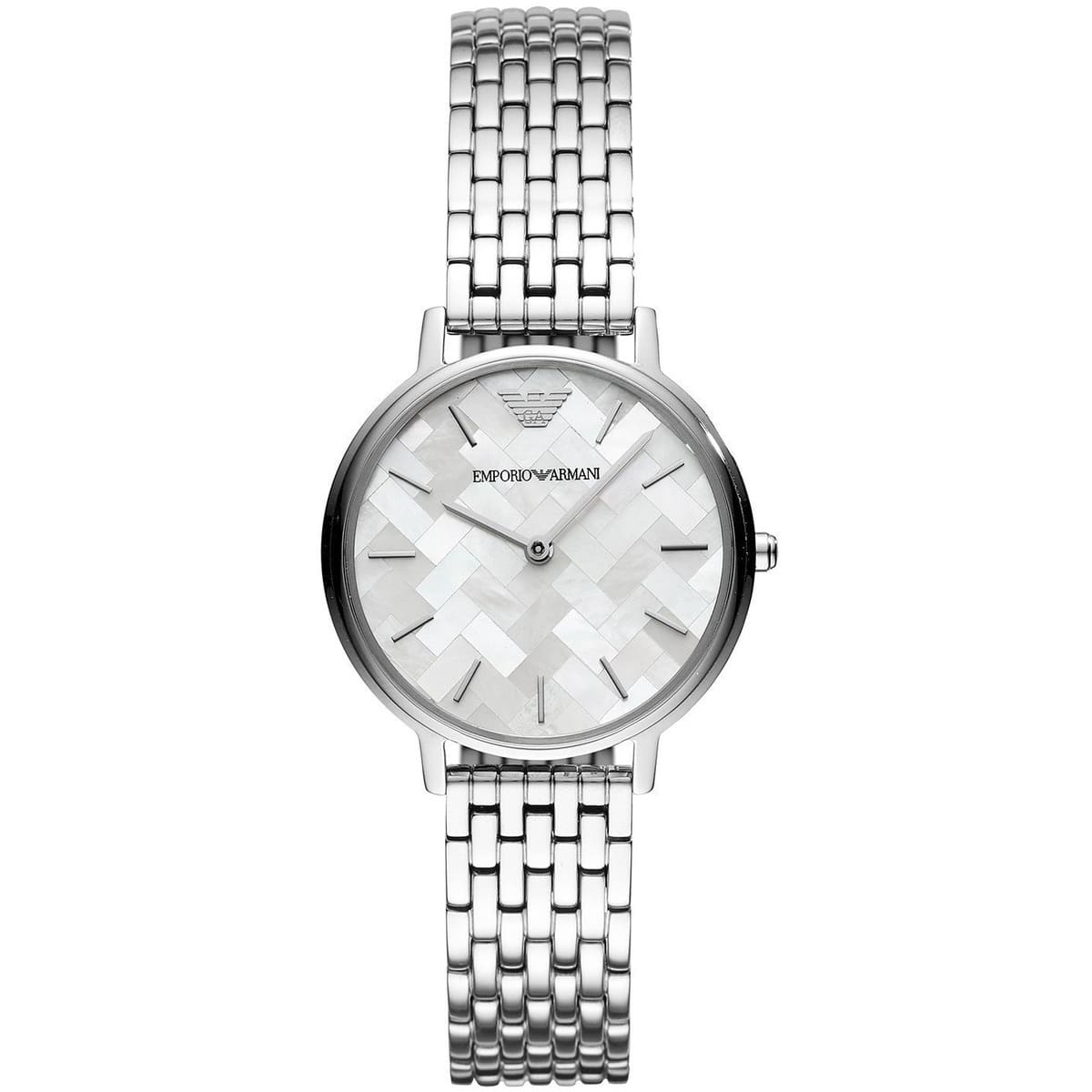 Emporio Armani AR11112 women's watch with mother of pearl dial and silver stainless steel bracelet