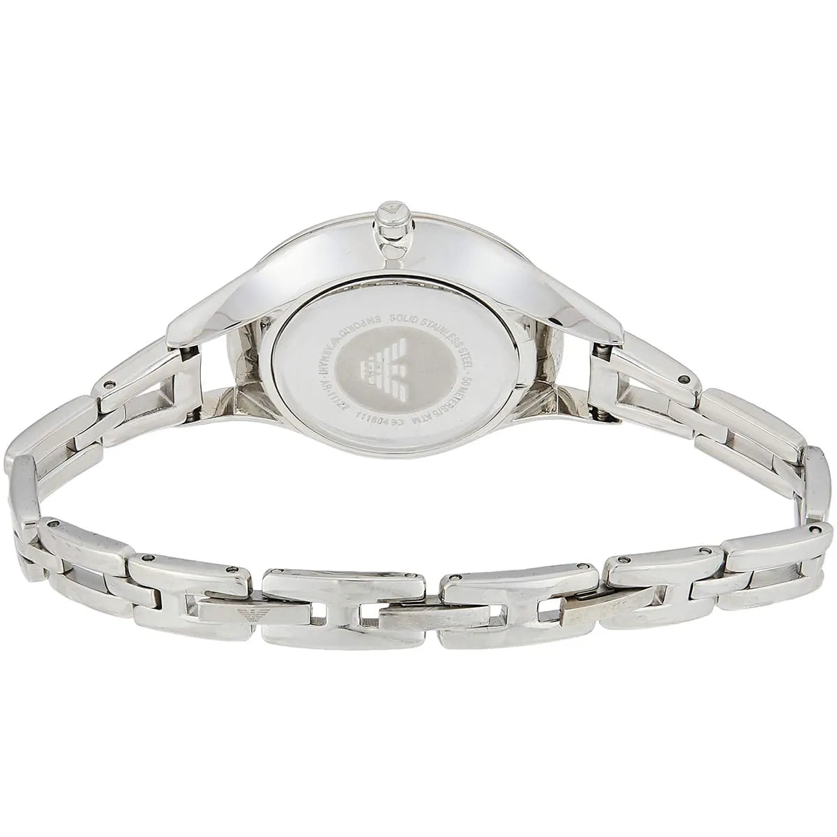 Emporio Armani Aurora Pink Dial Silver Steel Strap Watch AR11122