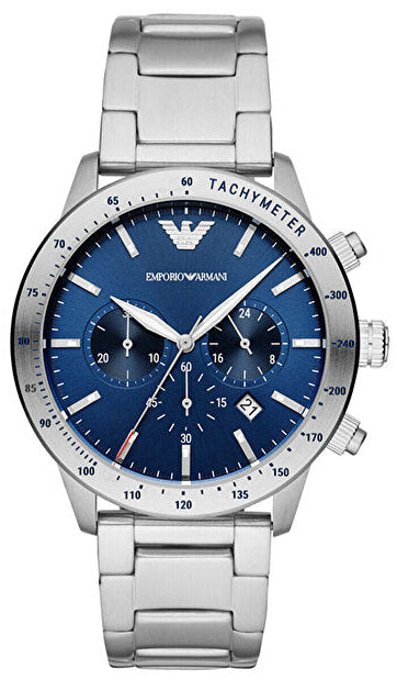 Emporio Armani Metallic Chronograph Blue Men's Watch - AR11306