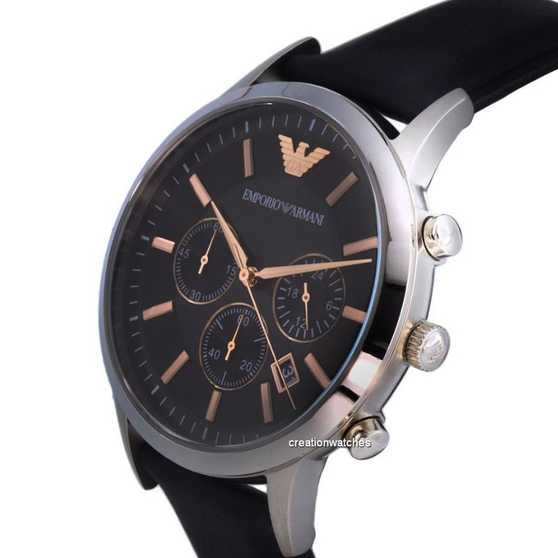 Emporio Armani Chronograph Quartz Black Dial Men's Watch - AR11431