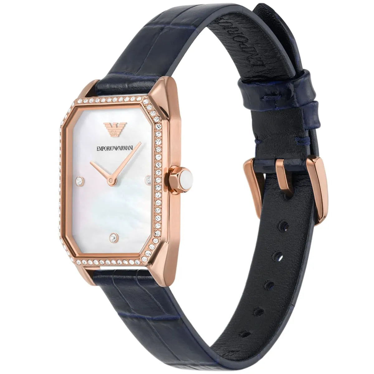 Emporio Armani Analog White Dial Navy Strap Watch for Women AR11466