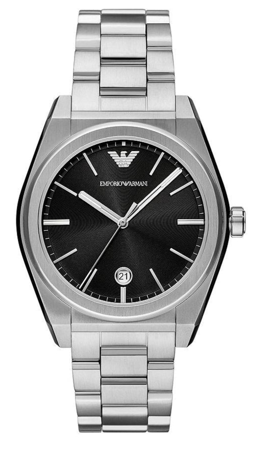 Emporio Armani Three-Hand Black Dial Men's Watch - AR11622