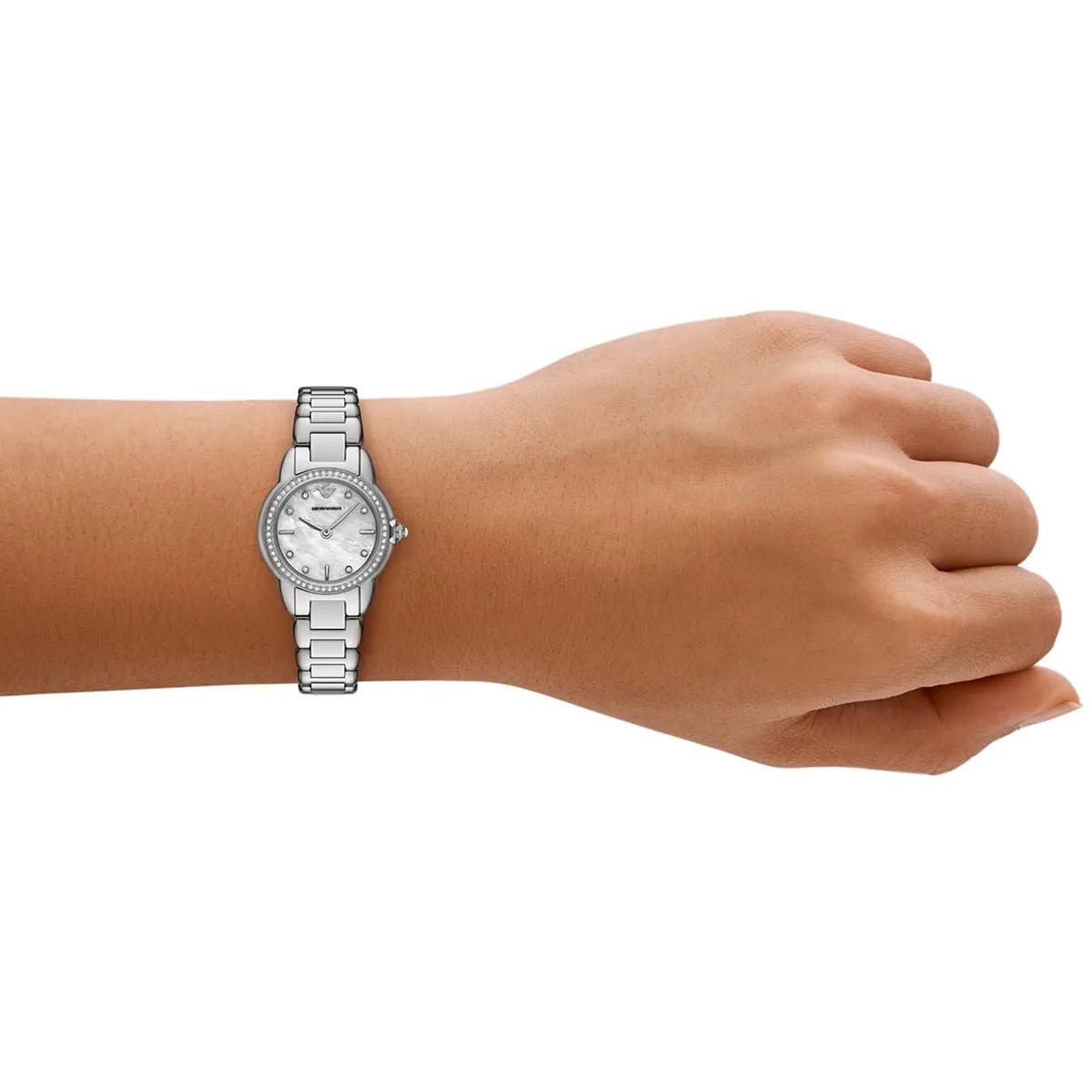 Emporio Armani White Dial 26 mm Quartz Women's Watch - AR11669
