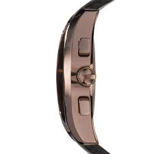 Emporio Armani AR1609 side profile showing chronograph pushers and case thickness