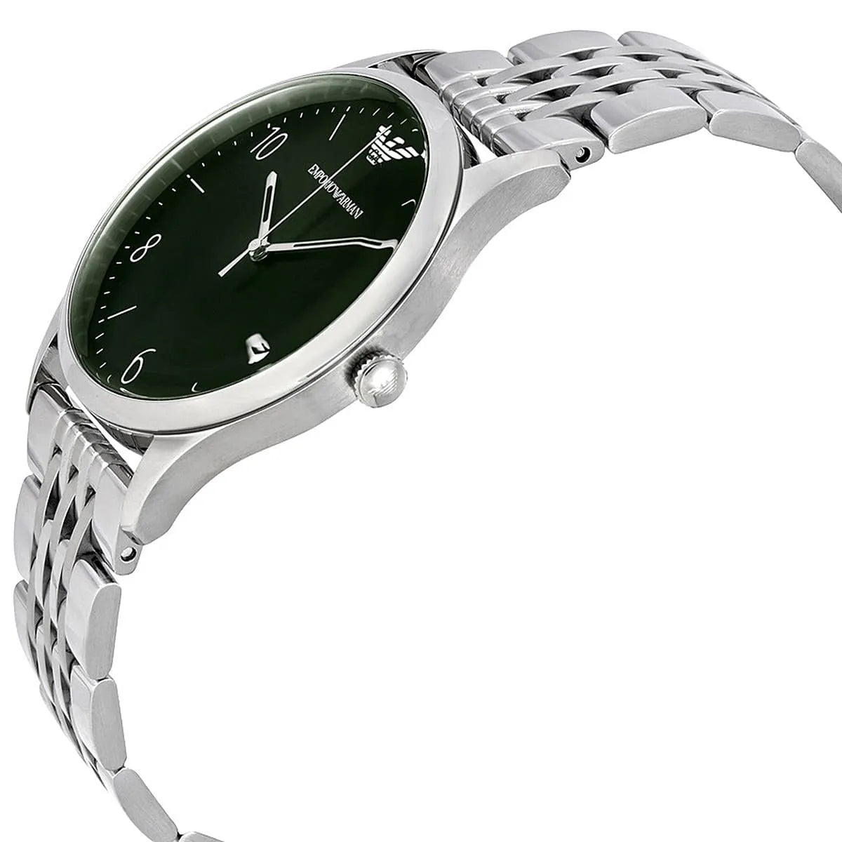 Emporio Armani Quartz Silver Stainless Steel Green Dial 41mm Men's Watch AR1943