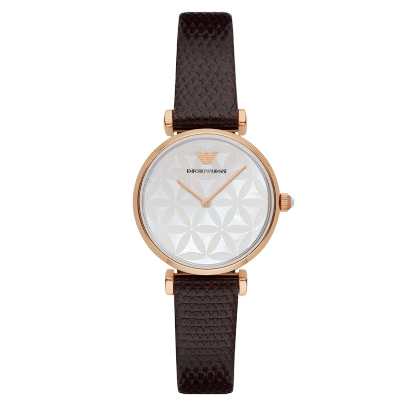 Emporio Armani Rose Gold White Dial Women's Watch Ar1990