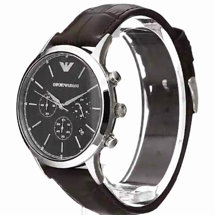 Side profile of Emporio Armani Renato AR2482 chronograph watch with visible case profile