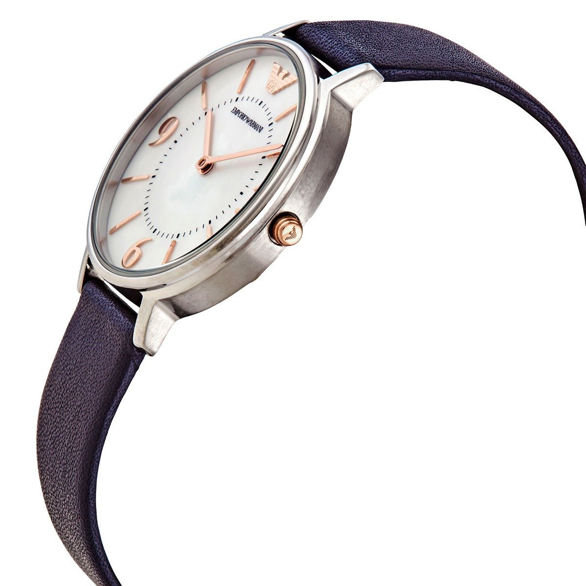 Emporio Armani Blue Leather Band Womens Watch - AR2509