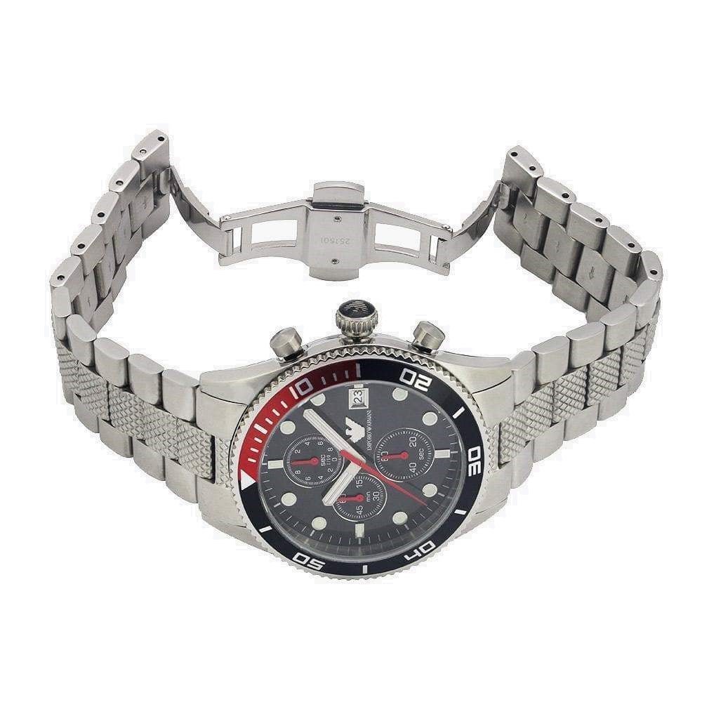 Emporio Armani Silver Classic Chronograph Mens Watch - AR5855
