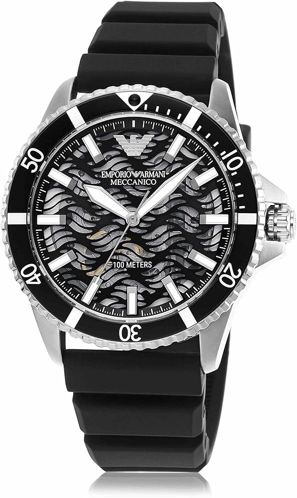 Emporio Armani Automatic Black Silicone Men's Watch AR60062