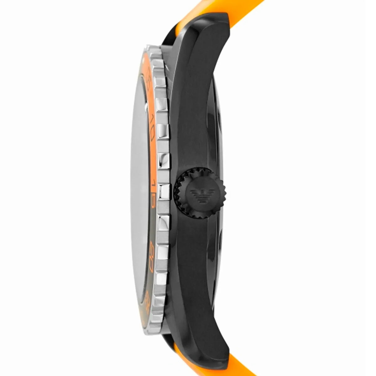 Emporio Armani SPORTIVO 46mm Orange Silicone Band Quartz Men's Watch - AR6046