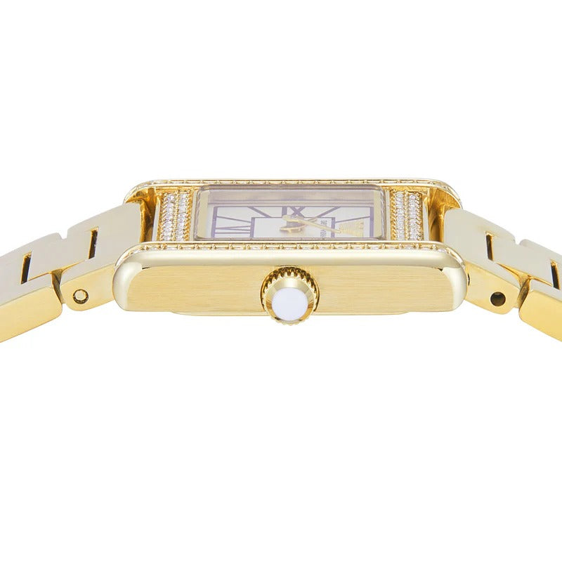 Emporio Armani Genni White Dial Gold-Tone Quartz Women's Watch - AR11663