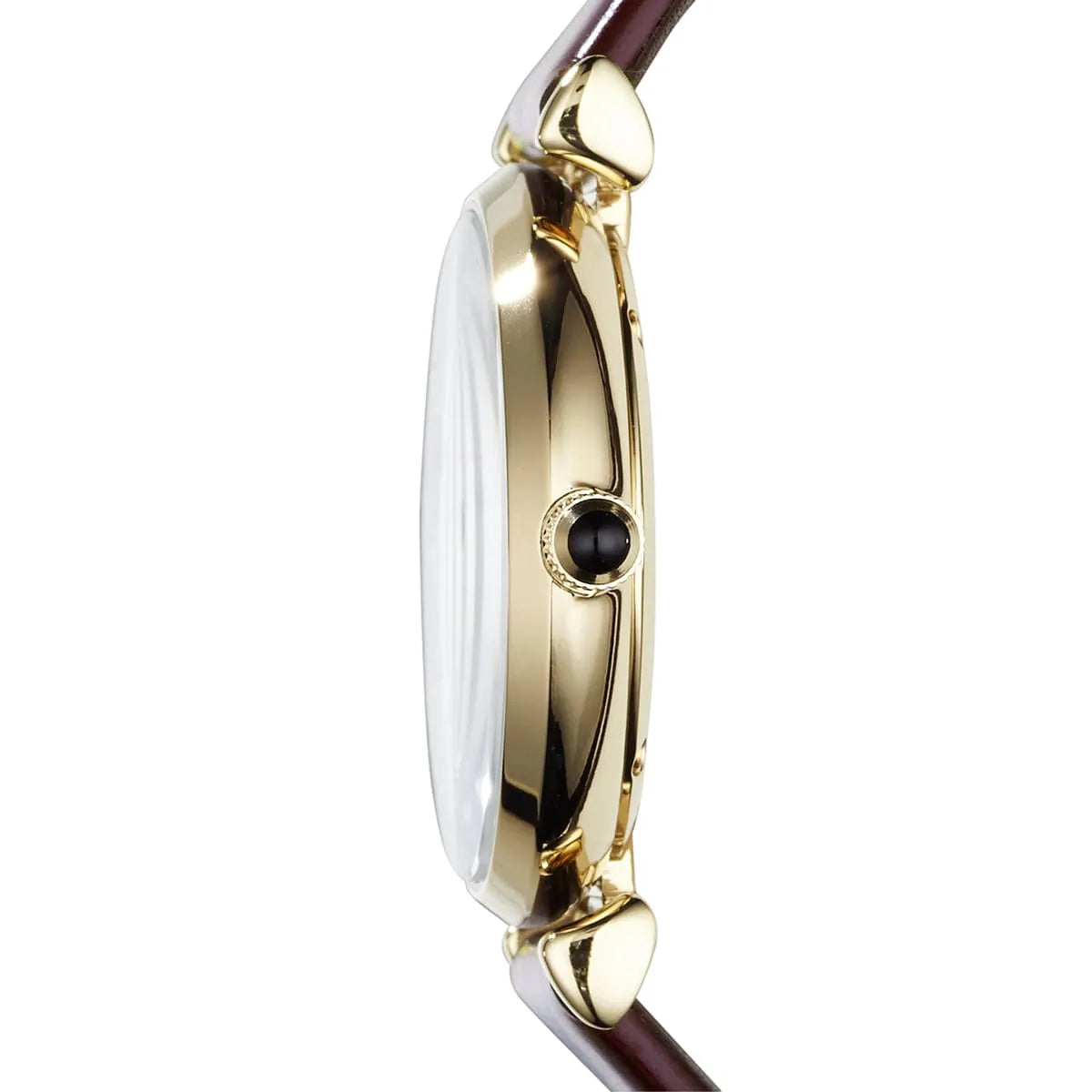 Side profile of Emporio Armani Gianni AR1757 showing case thickness and T-bar design