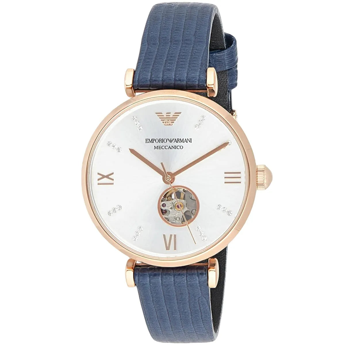 Emporio Armani Gianni T-Bar Meccanico Rose Gold Women's Watch - AR60020