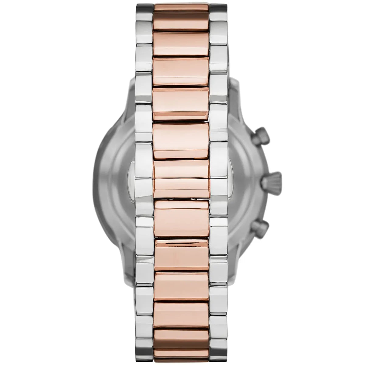 Emporio Armani Giovanni Chronograph White Dial Two Tone Steel Strap Watch AR11209