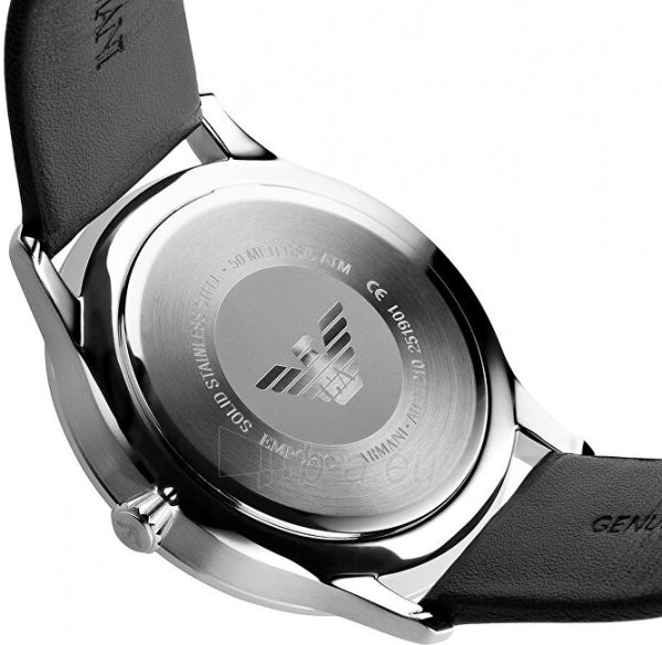 Emporio Armani Giovanni AR11210 caseback with engraved Emporio Armani eagle logo