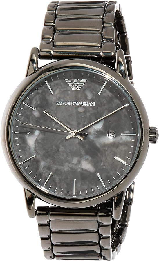Emporio Armani Luigi Analog Grey Dial Grey Steel Strap Men's Watch - AR11155