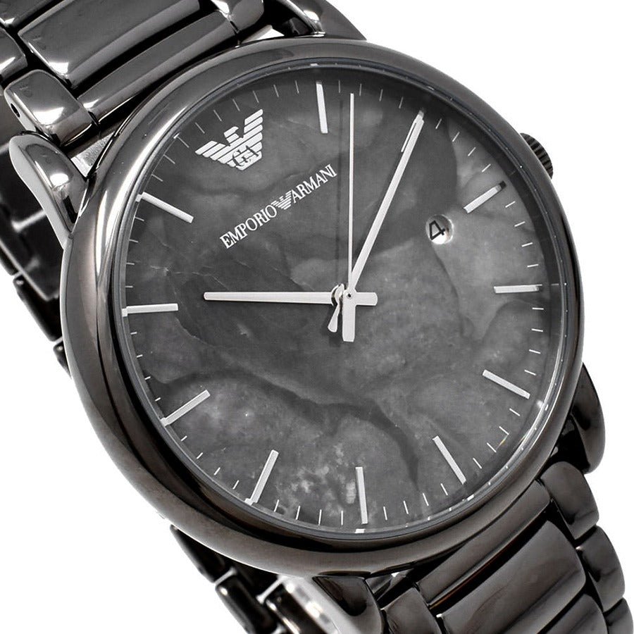 Emporio Armani Luigi Analog Grey Dial Grey Steel Strap Men's Watch - AR11155
