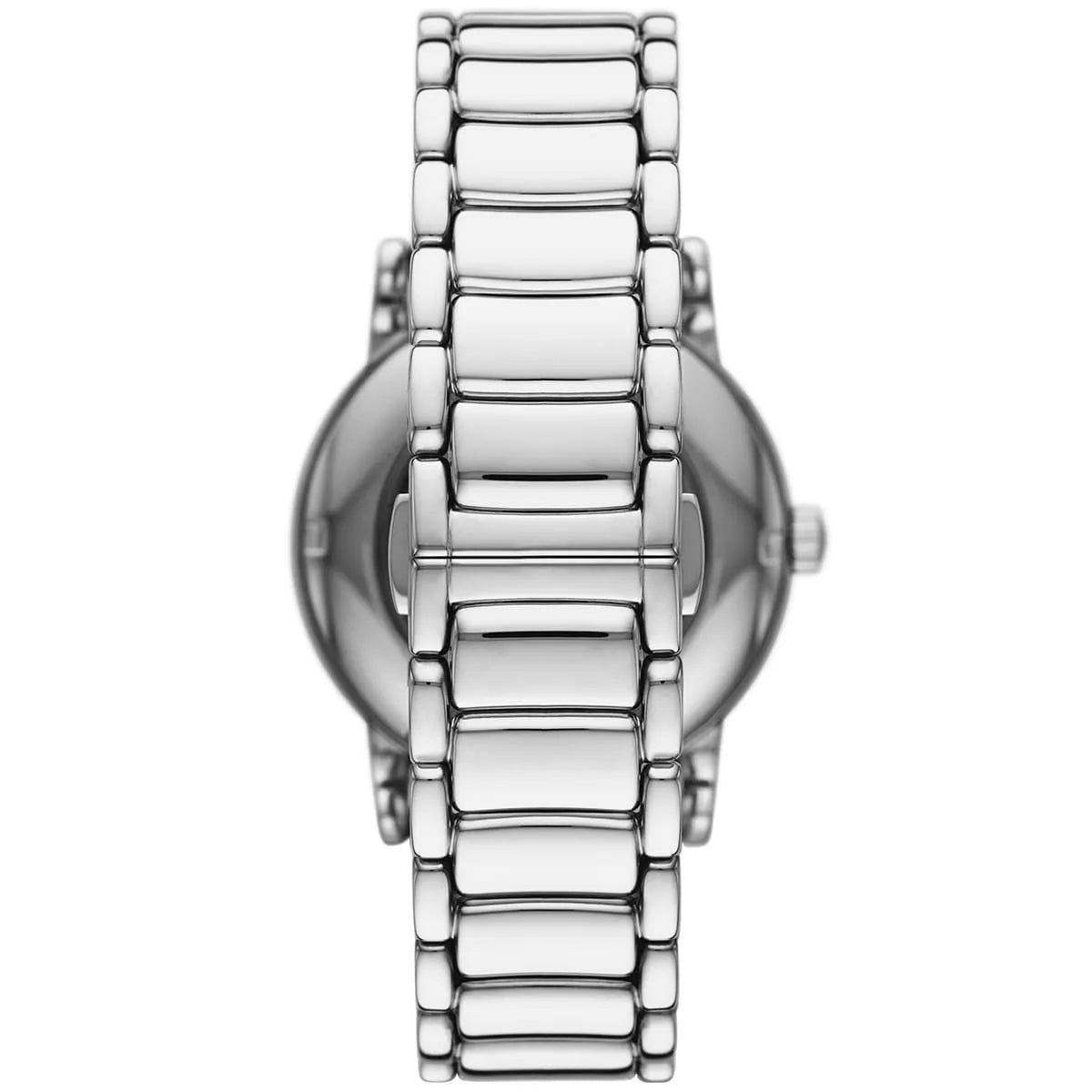 Emporio Armani Luigi Chronograph Skeleton Blue Dial Silver Steel Strap Watch AR60036