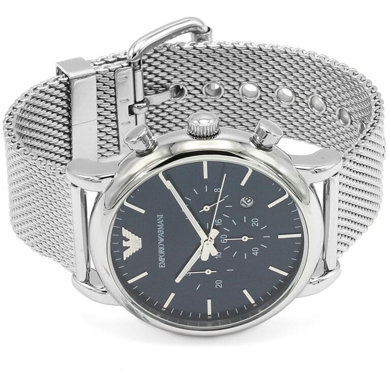 Emporio Armani Luigi Chronograph Quartz Blue Dial Mens Watch - AR80038