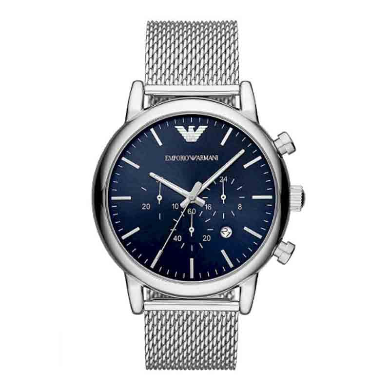 Emporio Armani Luigi Chronograph Quartz Blue Dial Mens Watch - AR80038