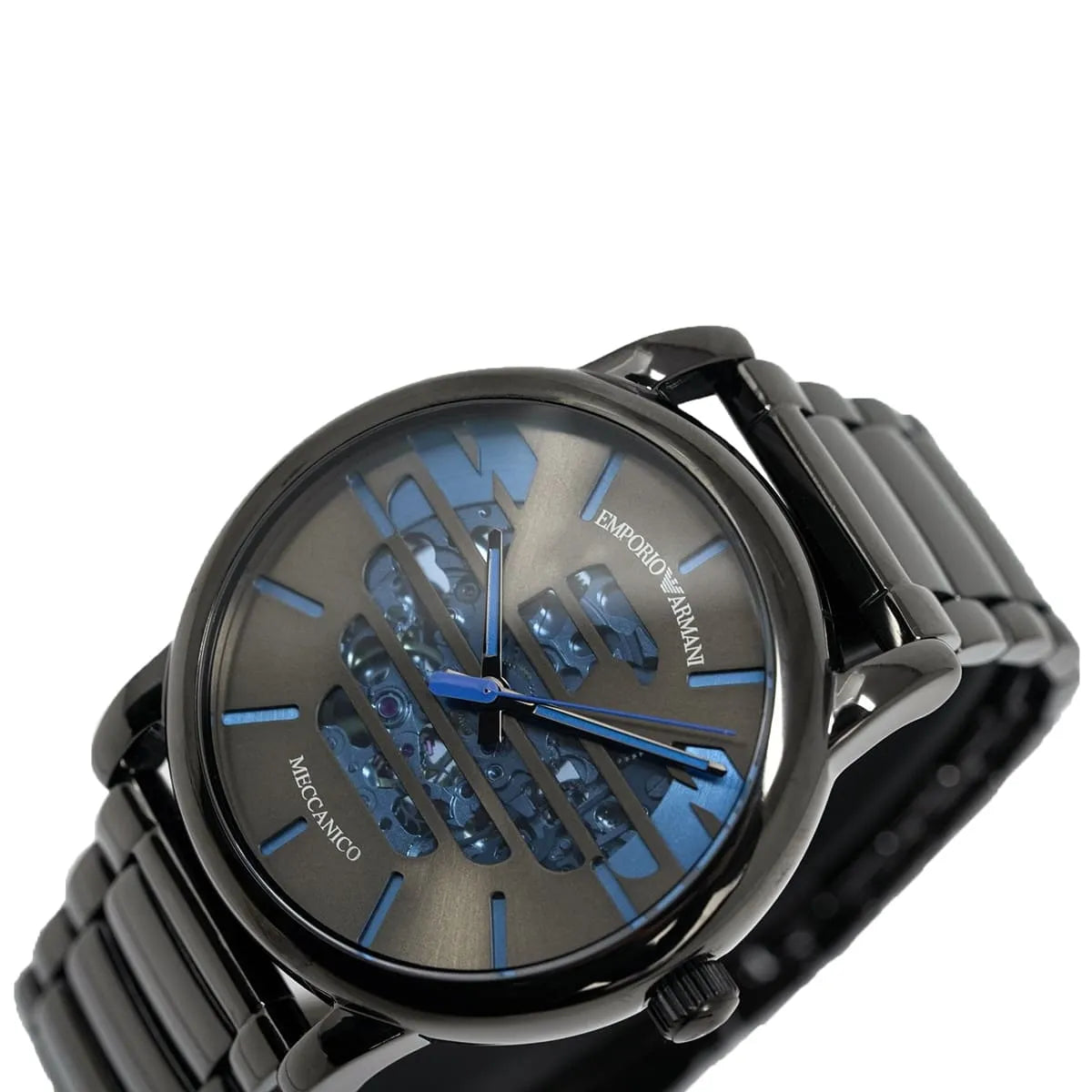 Emporio Armani Meccanico Automatic Grey Dial Steel Strap Watch For Men AR60029